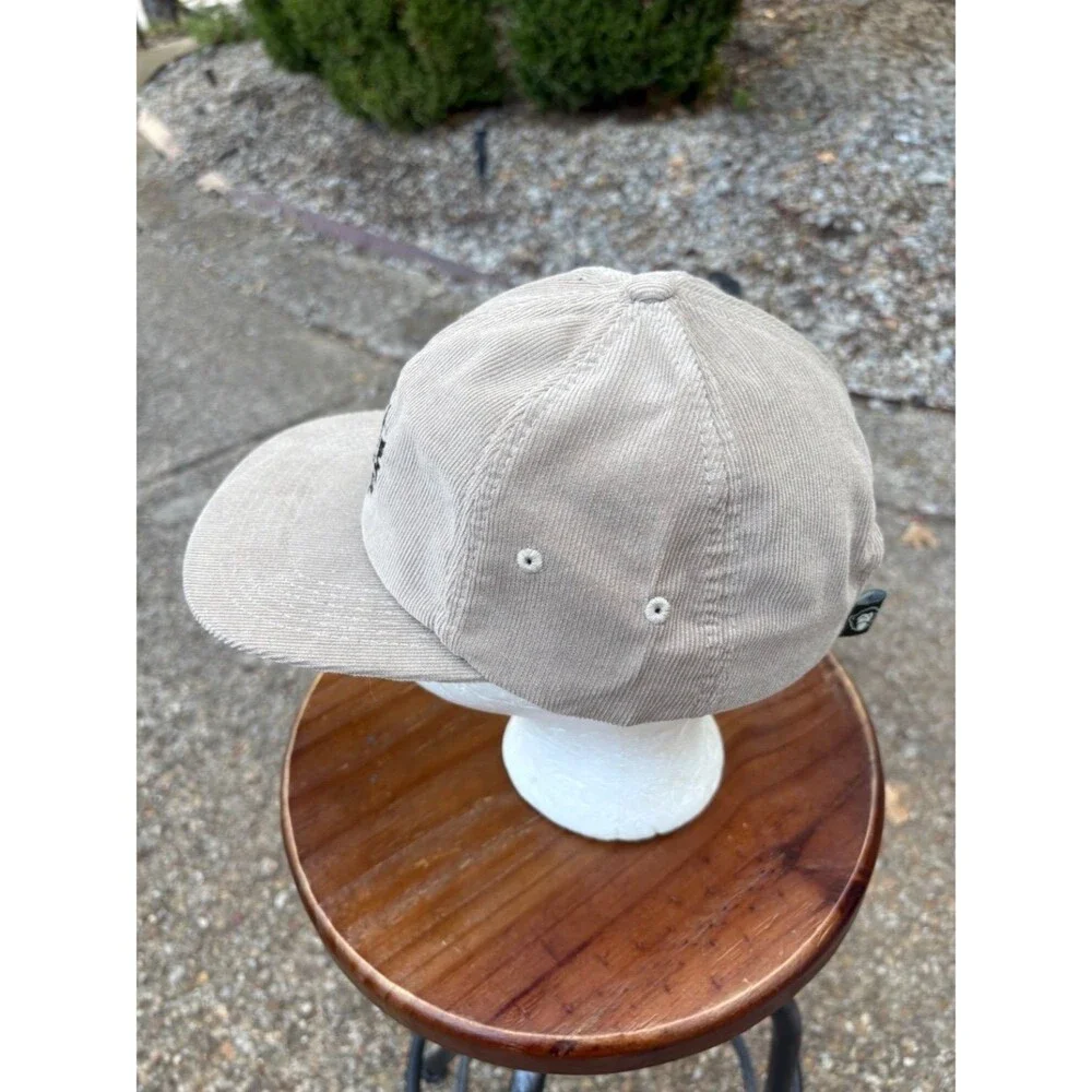 Howler Bros Pineapple Badge Wale Cord Beige Strapback Hat Adjustable NWT